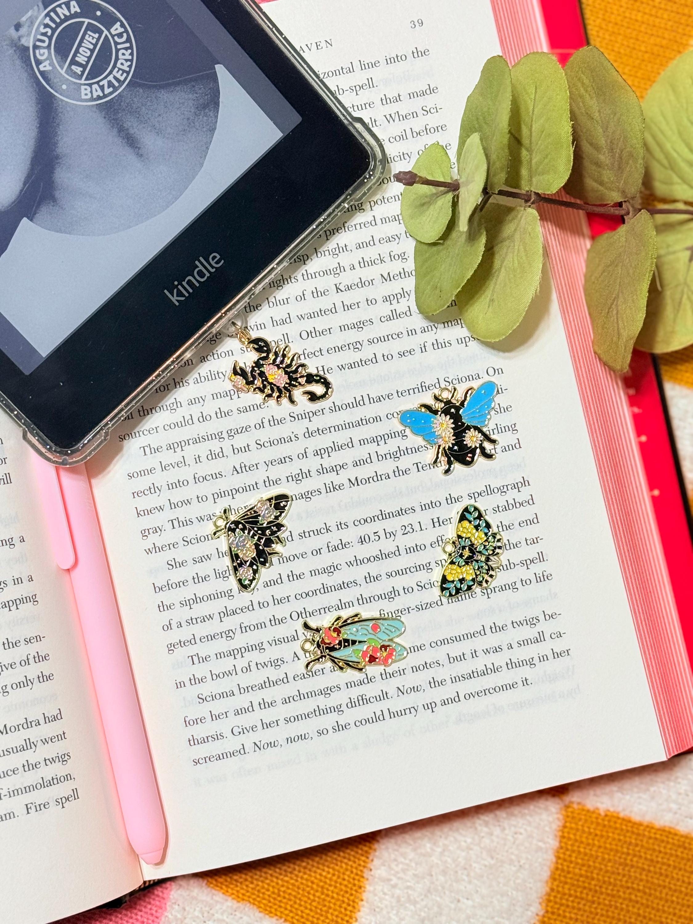 Enamel Bug Kindle Charm: USB-C E-Reader Accessories