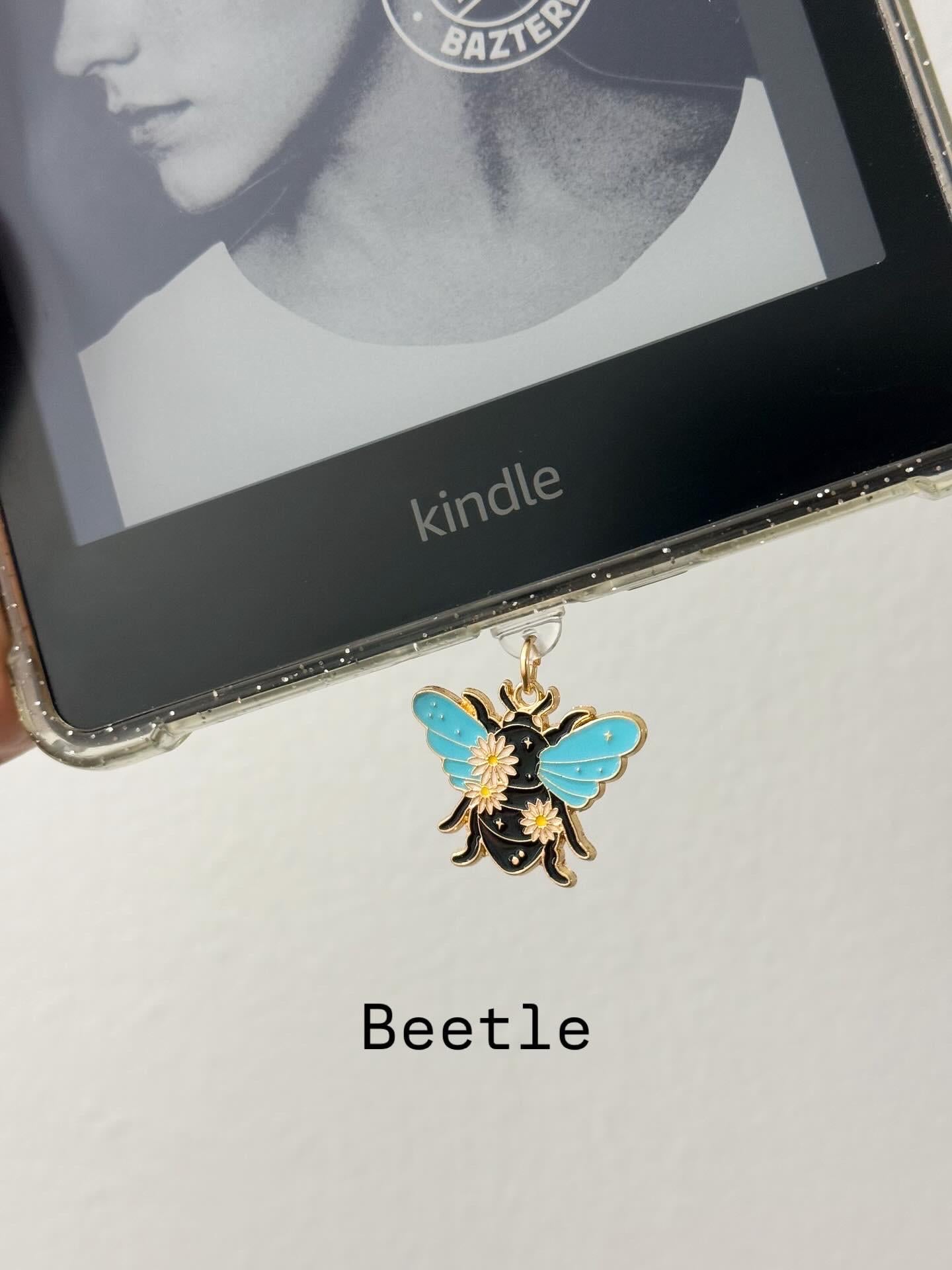 Enamel Bug Kindle Charm: USB-C E-Reader Accessories