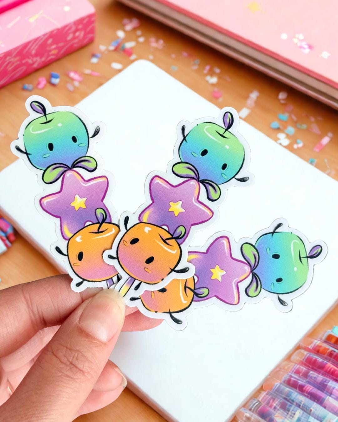 Apple Farm Creature Dango Tanghulu Matte Sticker