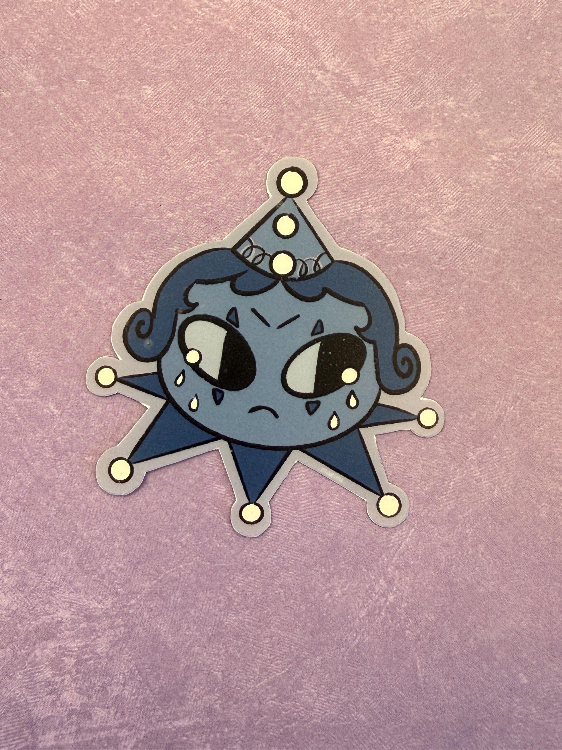 Sad Clown Girl - matte finish die cut sticker