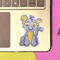 Plushie Tiger - holographic finish - cute virtual pet inspired die cut sticker