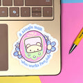 Y2K Virtual Pet Single Mom Holographic Sticker