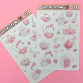Love Potions Sticker Sheet - Cute Witch Bears, Magical Valentine Stickers